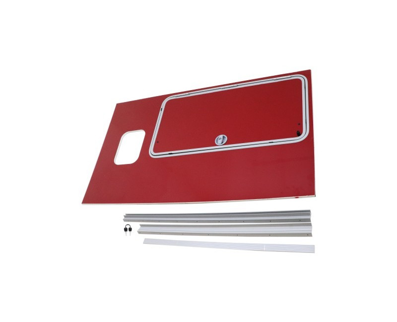 KIT DE CONVERSION DE PORTE DE VISITE (PANNEAU COMPLET) À DROITE HB511 (AVANT 08/17)-  ROUGE