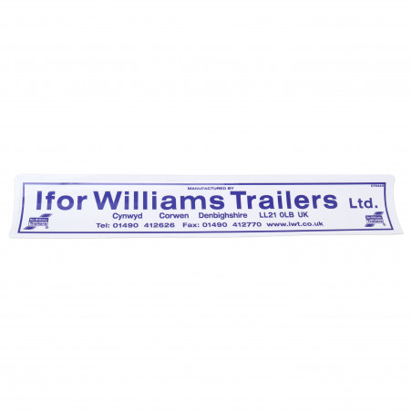 AUTOCOLLANT ADRESSE IWT BLEU/BLANC