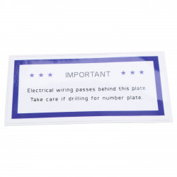 AUTOCOLLANT - AVERTISSEMENT CABLAGE ELECTRIQUE