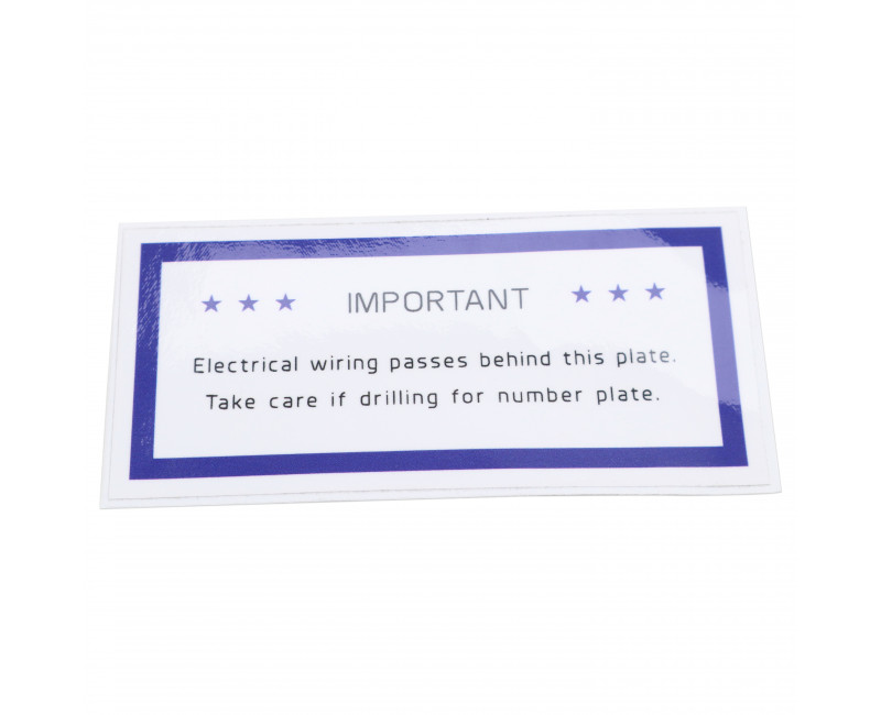 AUTOCOLLANT - AVERTISSEMENT CABLAGE ELECTRIQUE