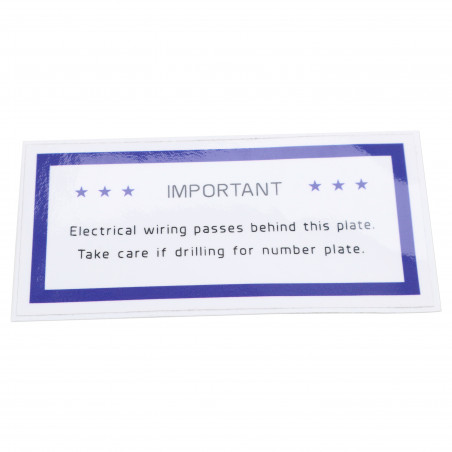 AUTOCOLLANT - AVERTISSEMENT CABLAGE ELECTRIQUE