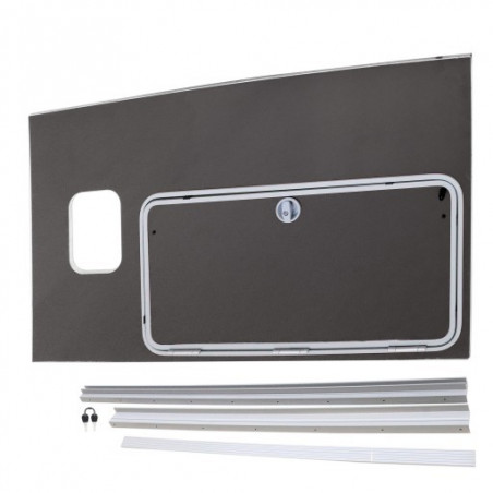 KIT DE CONVERSION DE PORTE DE VISITE (PANNEAU COMPLET) À GAUCHE HB511 (AVANT 08/17)-  GRIS GRAPHITE