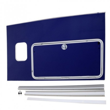 KIT DE CONVERSION DE PORTE DE VISITE (PANNEAU COMPLET) À GAUCHE HB511 (AVANT 08/17)- BLEU BALA