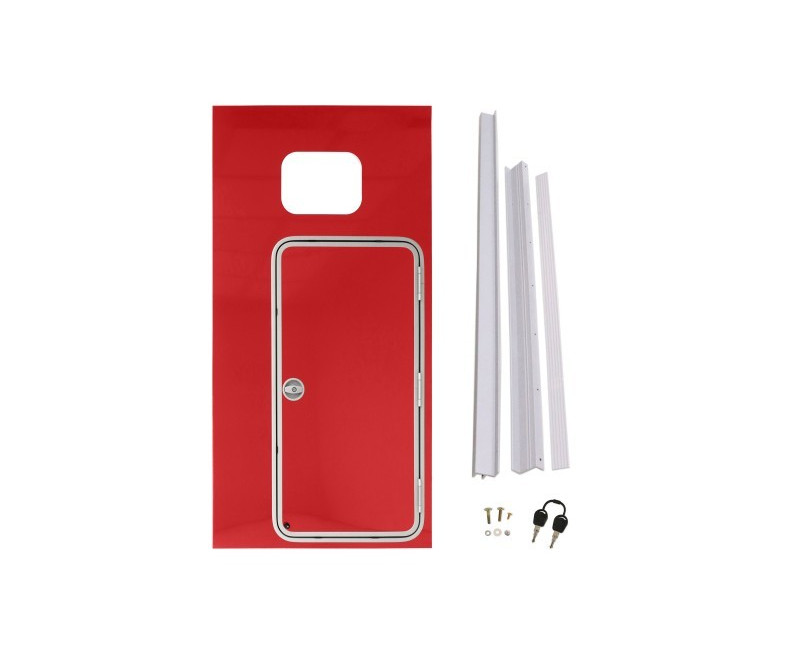 KIT DE CONVERSION DE PORTE DE VISITE (PANNEAU COMPLET) À DROITE HB506/403 (AVANT 08/17)-  ROUGE