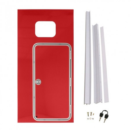 KIT DE CONVERSION DE PORTE DE VISITE (PANNEAU COMPLET) À DROITE HB506/403 (AVANT 08/17)-  ROUGE