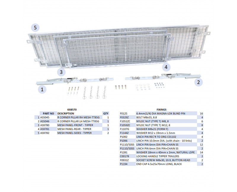KIT REHAUSSES GRILLAGEES - TT85G