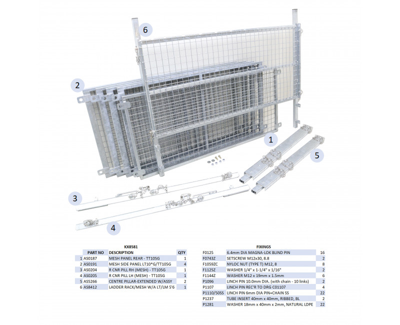 KIT REHAUSSES GRILLAGEES- TT105G
