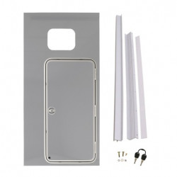 KIT DE CONVERSION DE PORTE DE VISITE (PANNEAU COMPLET) À DROITE HB506/403 (AVANT 08/17)- ARGENT