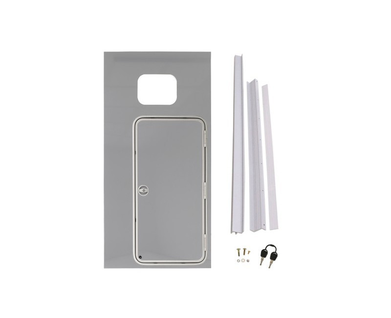 KIT DE CONVERSION DE PORTE DE VISITE (PANNEAU COMPLET) À DROITE HB506/403 (AVANT 08/17)- ARGENT