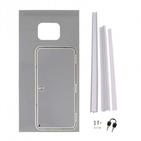 KIT DE CONVERSION DE PORTE DE VISITE (PANNEAU COMPLET) À DROITE HB506/403 (AVANT 08/17)- ARGENT