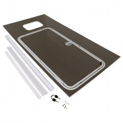 KIT DE CONVERSION DE PORTE DE VISITE (PANNEAU COMPLET) À GAUCHE HB506/403 (AVANT 08/17)- GRIS GRAPHITE