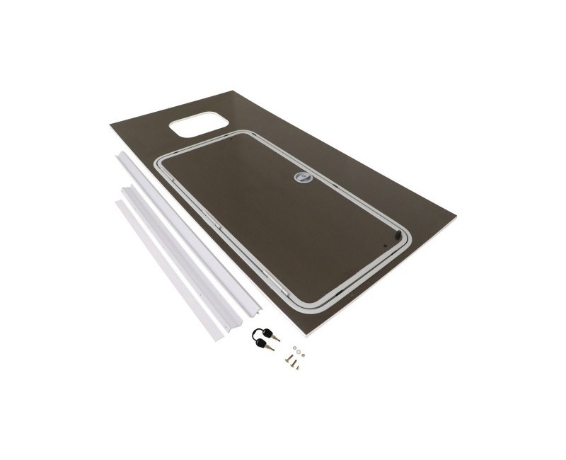 KIT DE CONVERSION DE PORTE DE VISITE (PANNEAU COMPLET) À GAUCHE HB506/403 (AVANT 08/17)- GRIS GRAPHITE