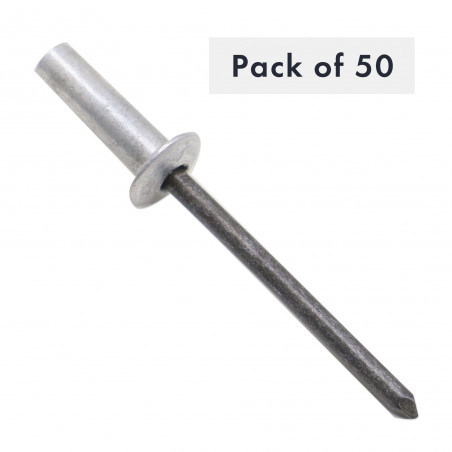 4.8X17.8 BSR SB DM ALU/STEEL RIVET GRIP GAMME : 11 - 13MM - LOT DE 50