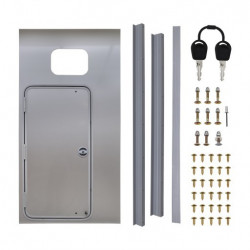 KIT DE CONVERSION DE PORTE DE VISITE (PANNEAU COMPLET) À GAUCHE HB506/403 (AVANT 08/17) - ARGENT