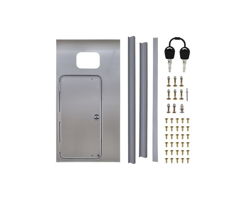 KIT DE CONVERSION DE PORTE DE VISITE (PANNEAU COMPLET) À GAUCHE HB506/403 (AVANT 08/17) - ARGENT