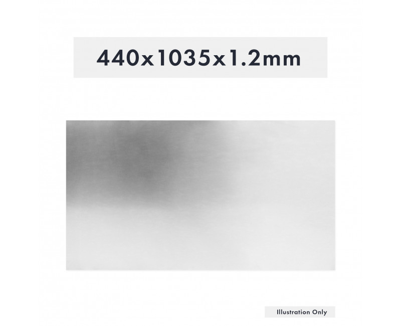 FEUILLE D'ALUMINIUM 440X1035X1.2MM BLANC