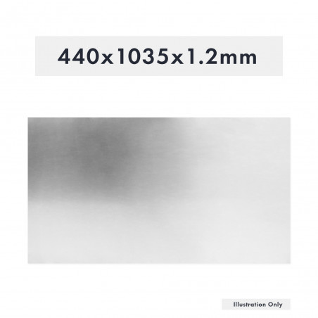 FEUILLE D'ALUMINIUM 440X1035X1.2MM BLANC