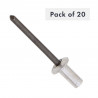 4.8X11.4 BSR SB DM ALU/STEEL RIVET GRIP GAMME : 5 - 6.5MM - LOT DE 20