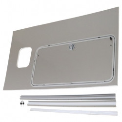 KIT DE CONVERSION DE PORTE DE VISITE (PANNEAU COMPLET) À GAUCHE HB511 (AVANT 08/17)- ARGENT