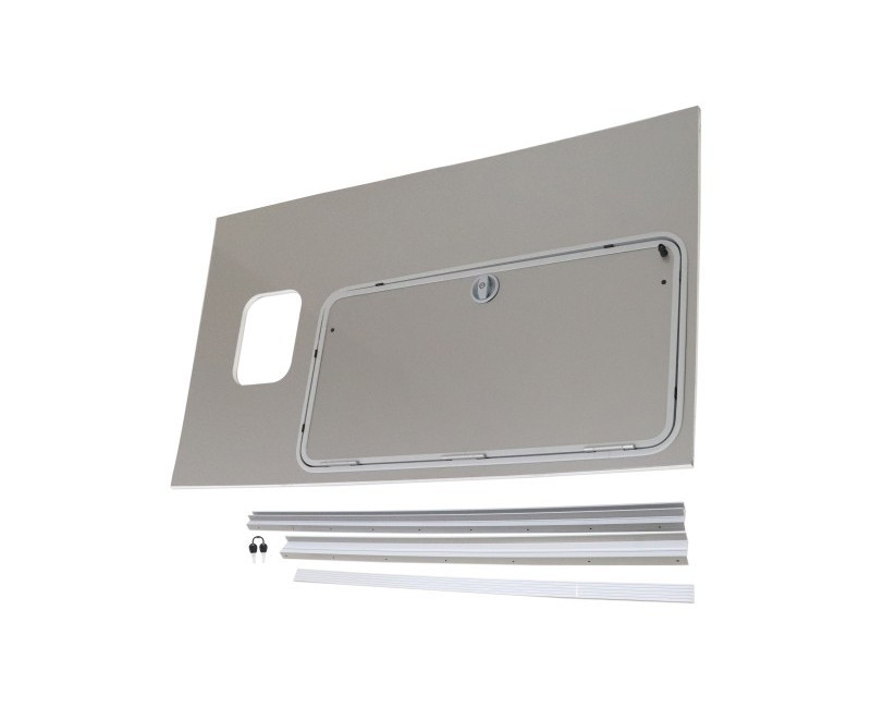 KIT DE CONVERSION DE PORTE DE VISITE (PANNEAU COMPLET) À GAUCHE HB511 (AVANT 08/17)- ARGENT