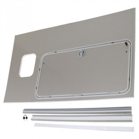 KIT DE CONVERSION DE PORTE DE VISITE (PANNEAU COMPLET) À GAUCHE HB511 (AVANT 08/17)- ARGENT