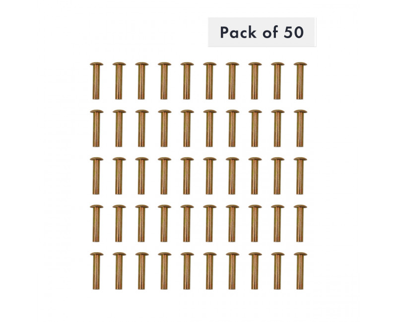 RIVET SEMI-TUBULAIRE 1/4" X 1-1/4", TATE OVALE, ACIER DOUX - PAQUET DE 50