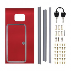 KIT DE CONVERSION DE PORTE DE VISITE (PANNEAU COMPLET) À GAUCHE HB506/403 (AVANT 08/17)- ROUGE