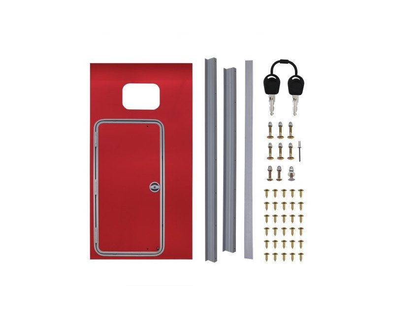 KIT DE CONVERSION DE PORTE DE VISITE (PANNEAU COMPLET) À GAUCHE HB506/403 (AVANT 08/17)- ROUGE