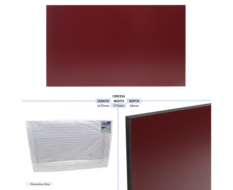 PANNEAU DE PORTE VAN, ROUGE - HB510 TAILLE - 1475 X 777 X18MM