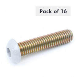 VIS A TROU M8X35, 10.9, TETE BOUTON, ARGENT, LOT DE 16