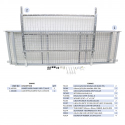 KIT REHAUSSES GRILLAGEES À CHARNIERES - LT/LM85 (RAMPE)
