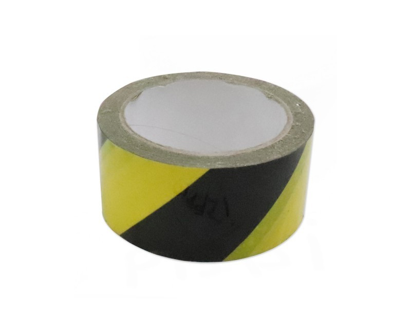 RUBAN HAZARD JAUNE/NOIR 50MM X 33MTR