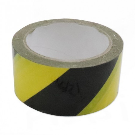 RUBAN HAZARD JAUNE/NOIR 50MM X 33MTR