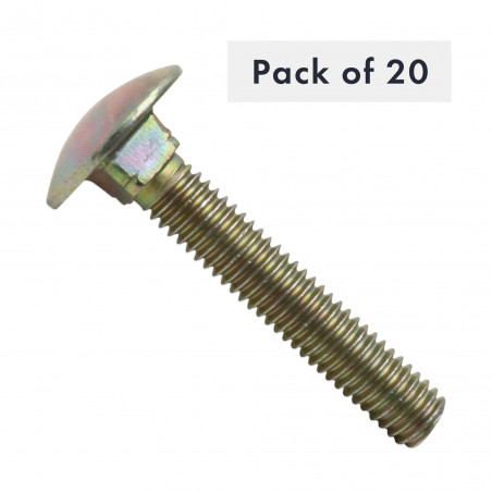 CUVE BOULON CARRE M6X35, PAQUET DE 20