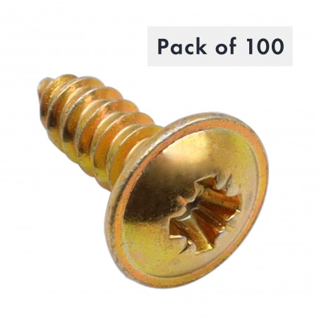 VIS AUTOTARAUDEUSE N°8 X 1/2", POZIDRIV, TETE BRIDE, FILETAGE AB, LOT DE 100