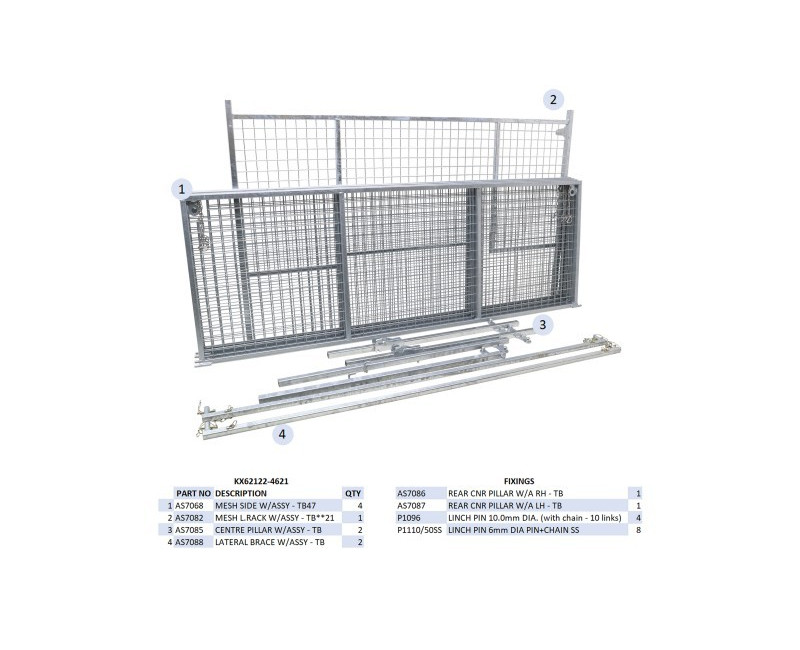 KIT REHAUSSES GRILLAGEES - TB4621 - MK2 (À PARTIR DU 02/12)