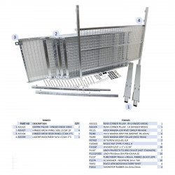 KIT REHAUSSES GRILLAGEES À CHARNIERES - LT/LM105 (HAYON)