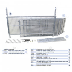 KIT REHAUSSES GRILLAGEES À CHARNIERES - LT/LM126 (RAMPE)