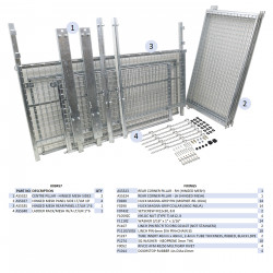 KIT REHAUSSES GRILLAGEES À CHARNIERES - LT/LM106 (HAYON)