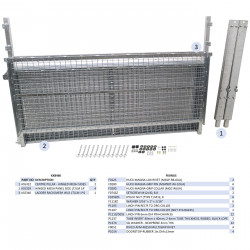 KIT REHAUSSES GRILLAGEES À CHARNIERES - LT/LM146 (RAMPE)