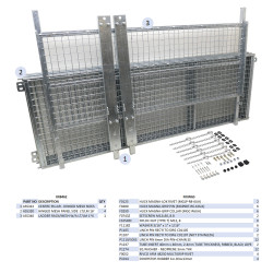 KIT REHAUSSES GRILLAGEES À CHARNIERES - LM166 (RAMPE)