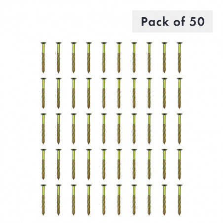 VIS À BOIS N°10 X 3", DOUBLE FILETAGE TREMPE, POZIDRIV, TATE FRAISEE, PAQUET DE 50