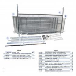 KIT REHAUSSES GRILLAGEES À CHARNIERES - LT/LM126 (HAYON)