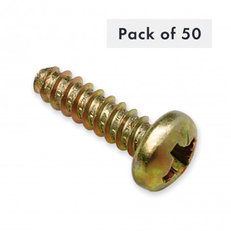 VIS AUTOTARAUDEUSE N°12 X 3/4", POZIDRIV, TETE CYLINDRIQUE, FILETAGE B, PAQUET DE 50