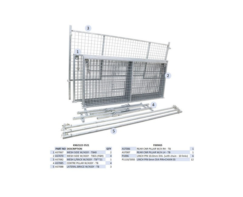 KIT REHAUSSES GRILLAGEES - TB5521 - MK2 (À PARTIR DU 02/12)