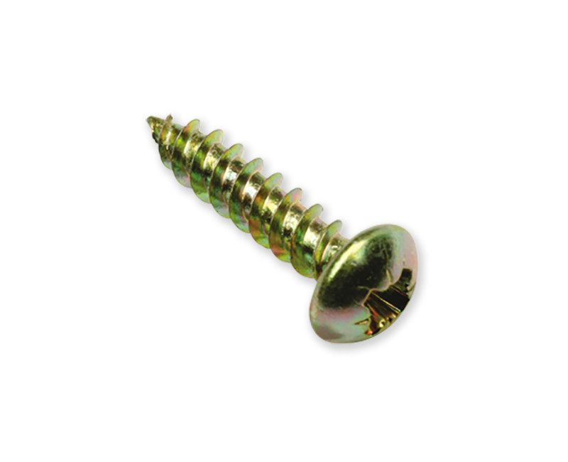 VIS A BOIS N°8 X 3/4", DOUBLE FILETAGE TREMPE, POZIDRIV, TETE RONDE, PAQUET DE 200