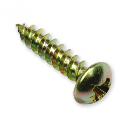 VIS A BOIS N°8 X 3/4", DOUBLE FILETAGE TREMPE, POZIDRIV, TETE RONDE, PAQUET DE 200