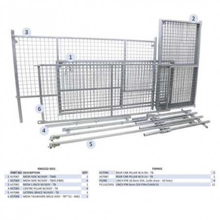 KIT REHAUSSES GRILLAGEES  (HAYON) - TB5021 - MK2 (À PARTIR DU 02/12)