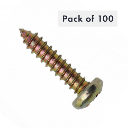 VIS AUTOTARAUDEUSE N°12 X 1", POZIDRIV, TETE CYLINDRIQUE, FILETAGE AB, PAQUET DE 100