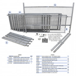 KIT REHAUSSES GRILLAGEES À CHARNIERES - LM186 (HAYON)